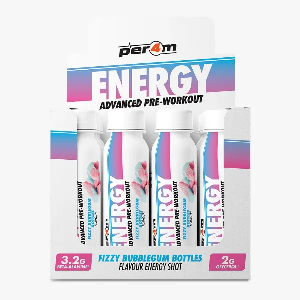 Picture of PER4M ENERGY SHOT FIZZY BUBBLEGUM BOTTLES 12X100ML